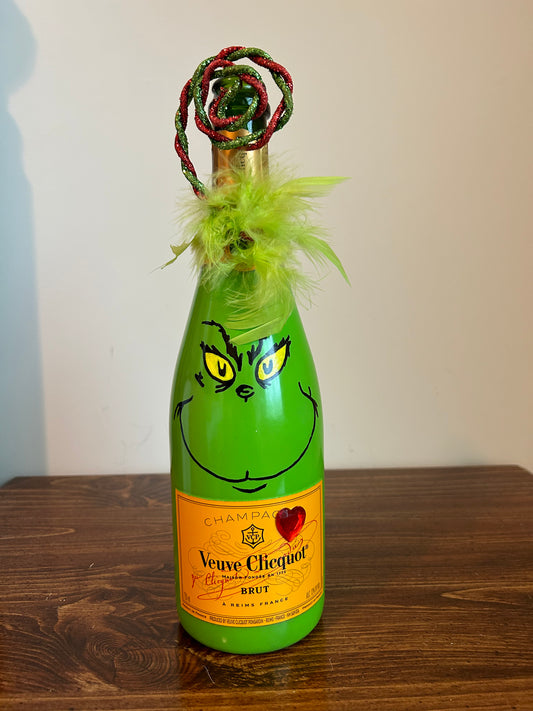 Painted Grinch Bottle