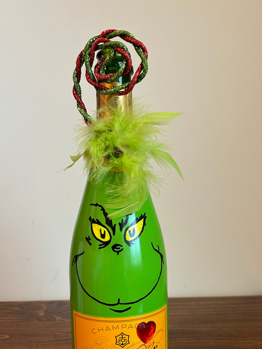 Painted Grinch Bottle