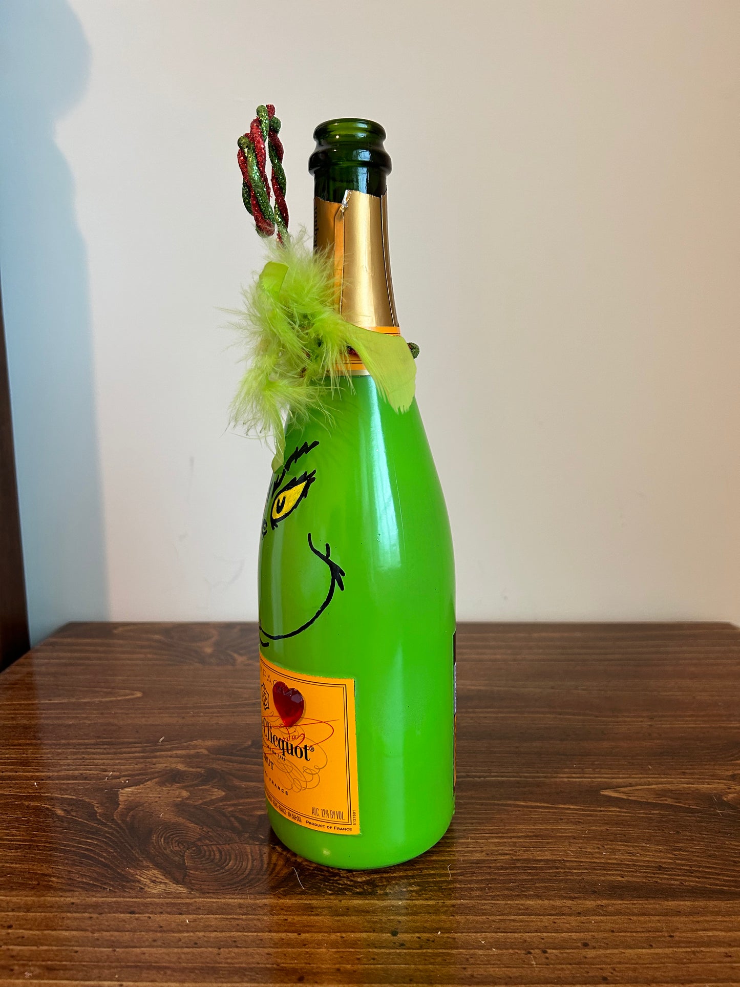 Painted Grinch Bottle