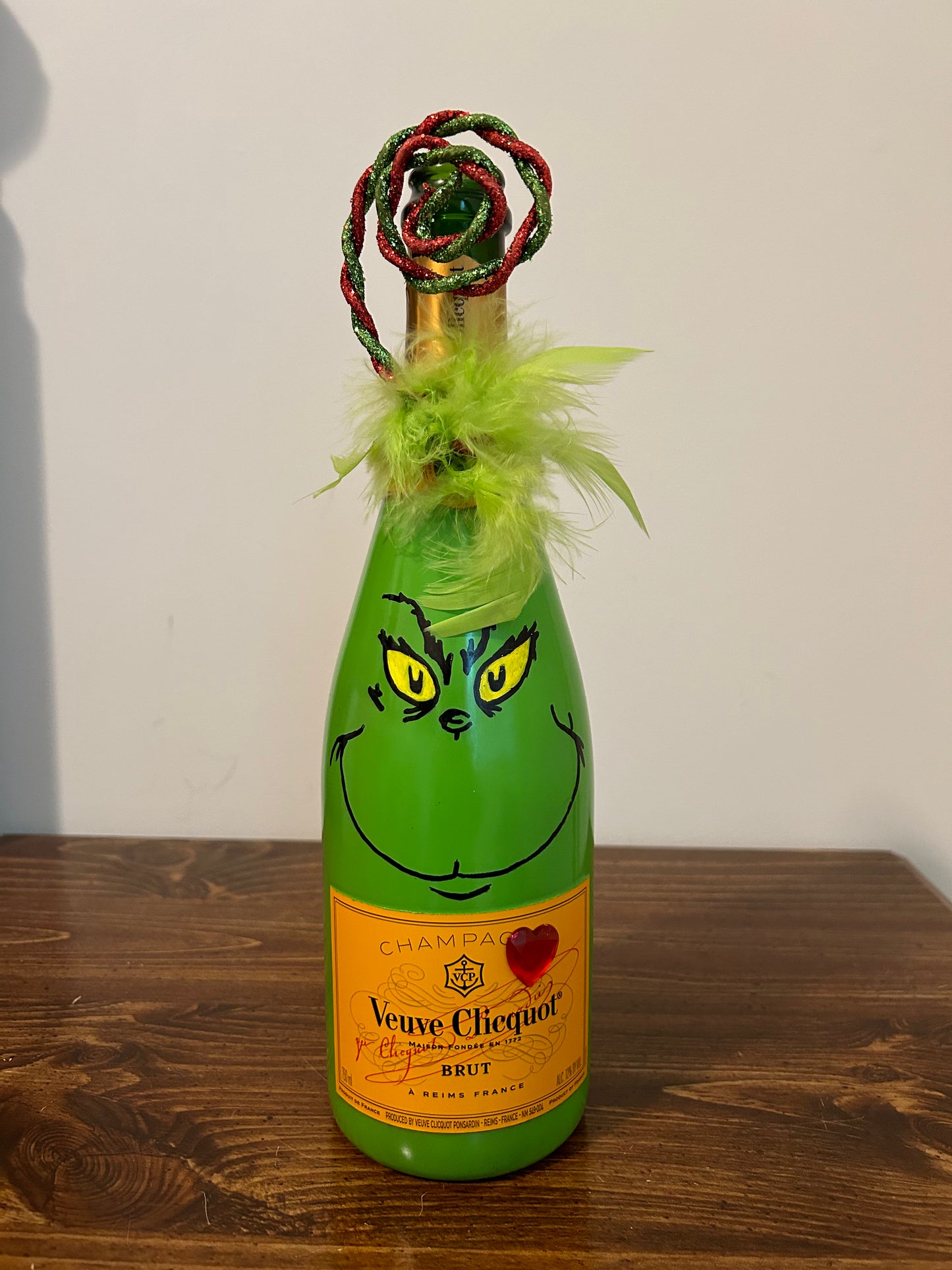 Painted Grinch Bottle