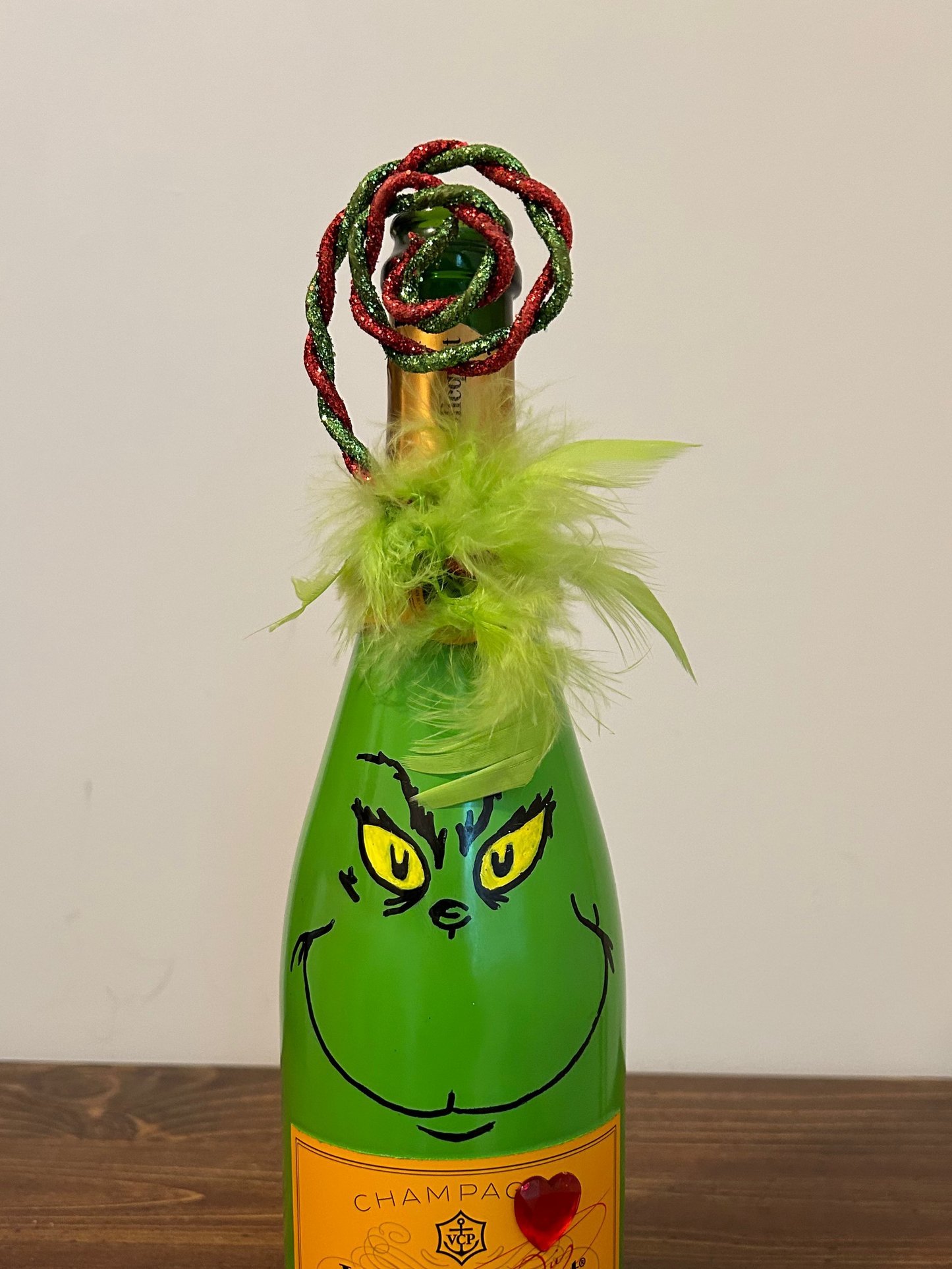 Painted Grinch Bottle