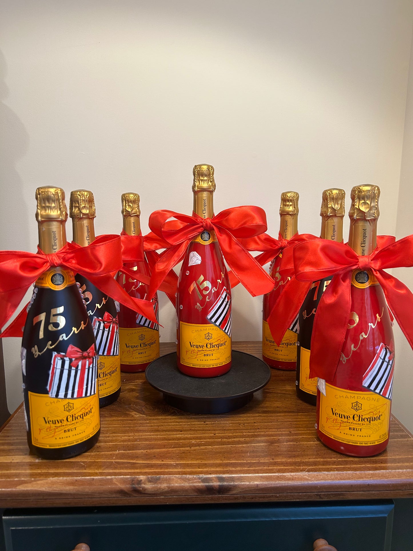 Celebration Hand Painted Champagne Bottle