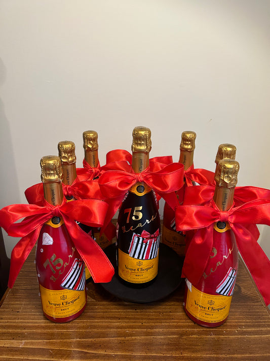 Celebration Hand Painted Champagne Bottle