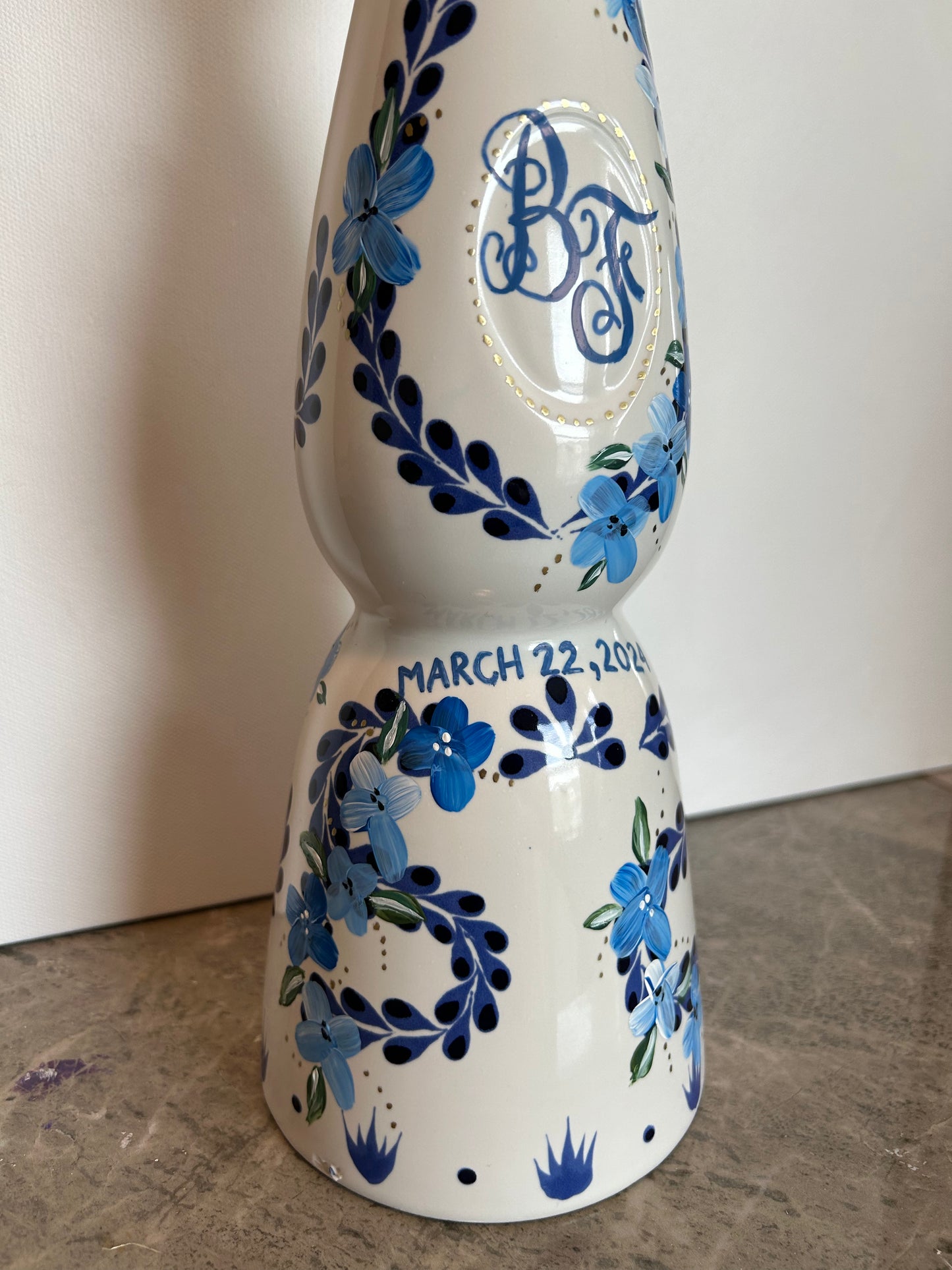CUSTOM CLASE AZULE TEQUILA FLORAL DESIGN