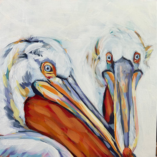 WHITE PELICAN PAIR