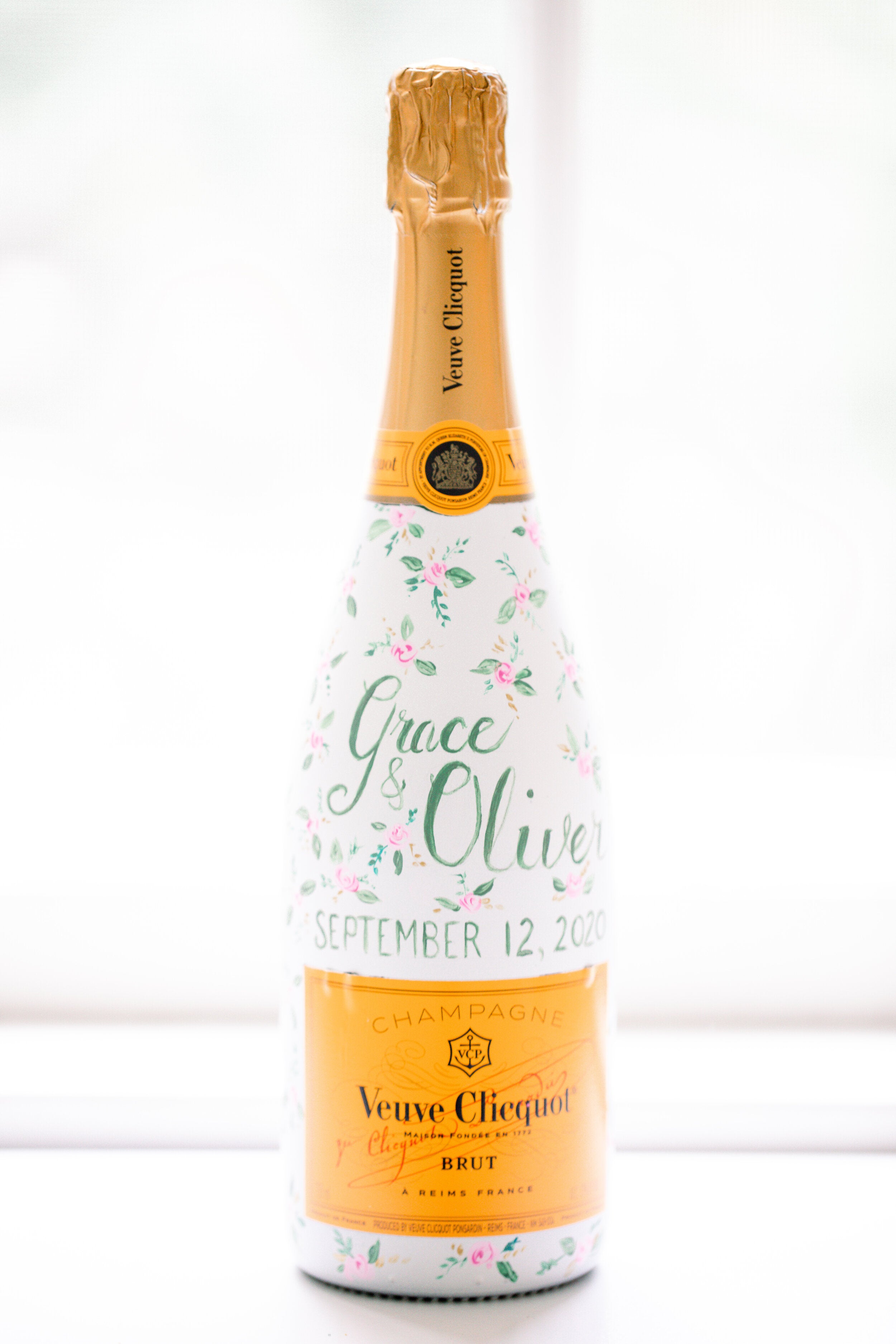 Painted Veuve Clicquot Bottle