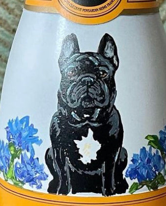 Monogram Pet Hand Painted Champagne Bottle
