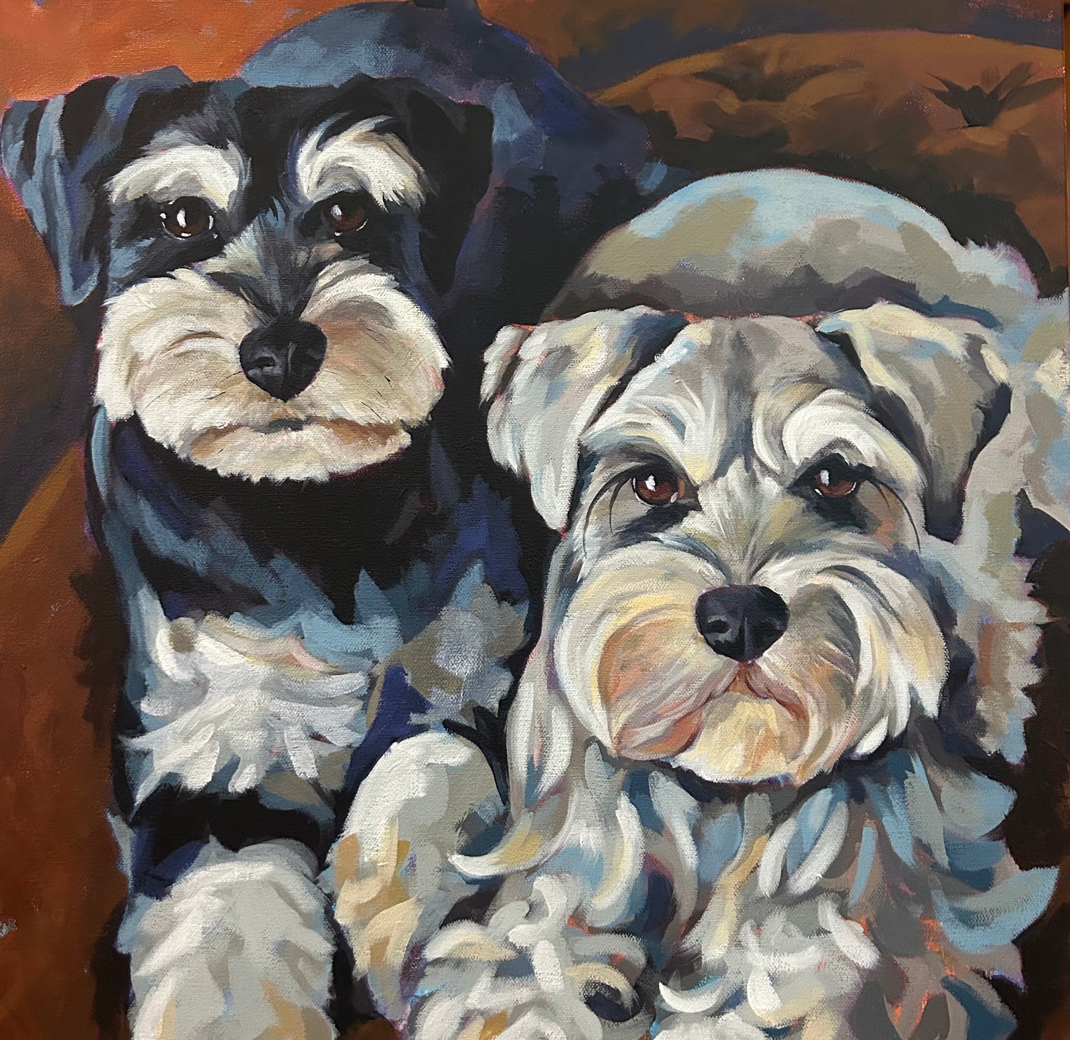 ACRYLIC PET PORTRAITS ON STRETCHED CANVAS