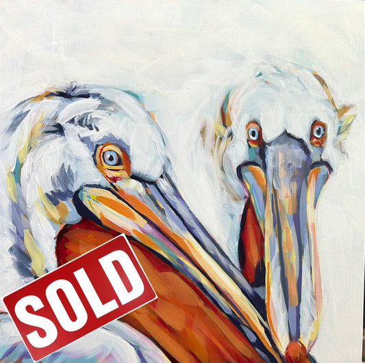 WHITE PELICAN PAIR