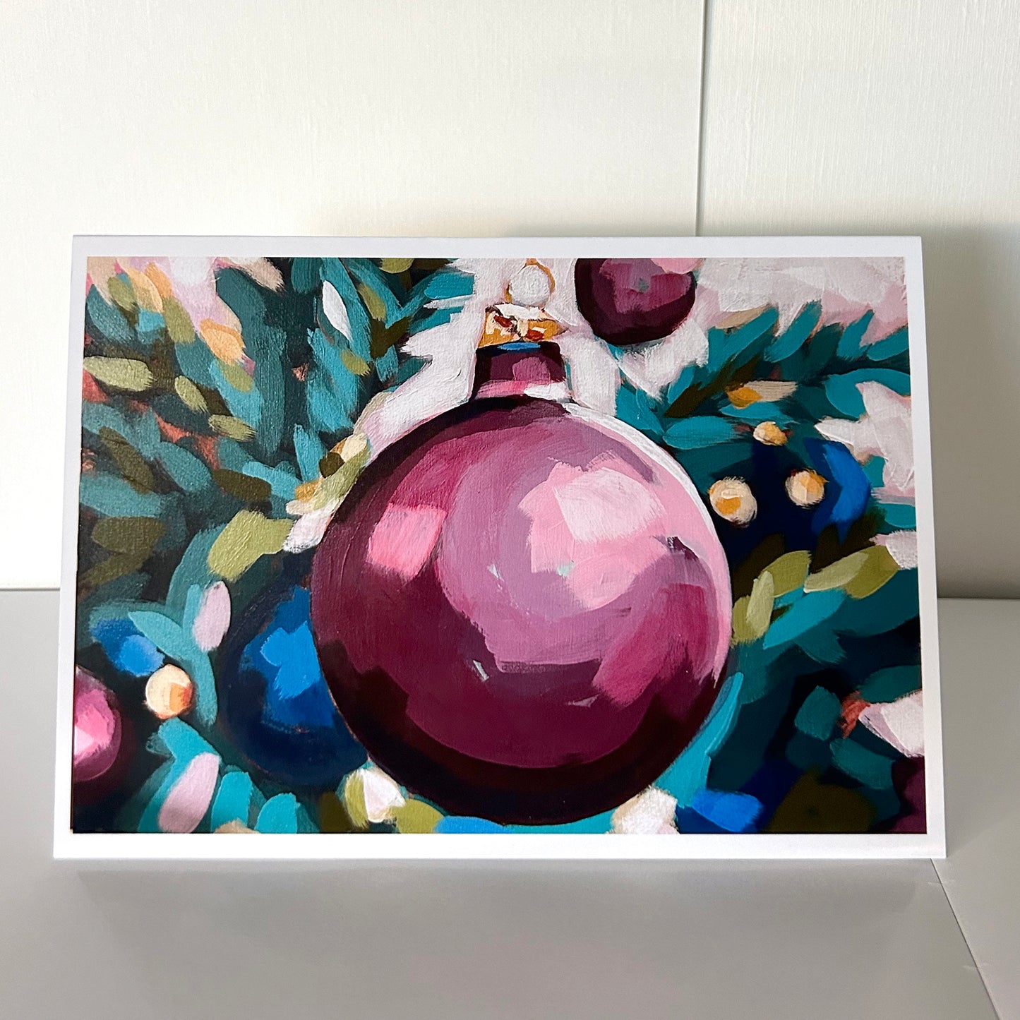 CHRISTMAS CARD/SET OF 8/5"X7" WITH ENVELOPES IMAGE FROM ORIGINAL ACRYLIC PAINTING