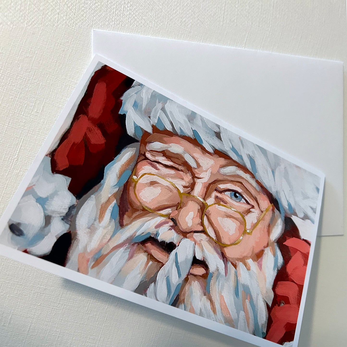 CHRISTMAS CARD/SET OF 8/5"X7" WITH ENVELOPES IMAGE FROM ORIGINAL ACRYLIC PAINTING