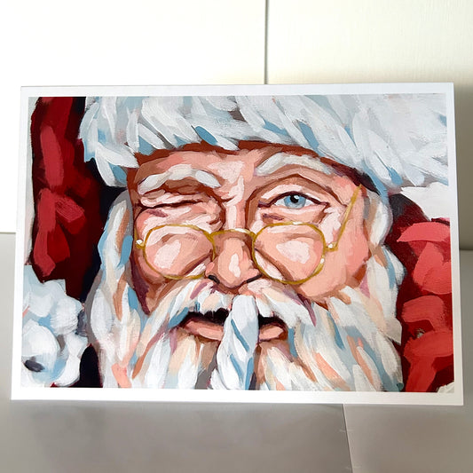 CHRISTMAS CARD/SET OF 8/5"X7" WITH ENVELOPES IMAGE FROM ORIGINAL ACRYLIC PAINTING