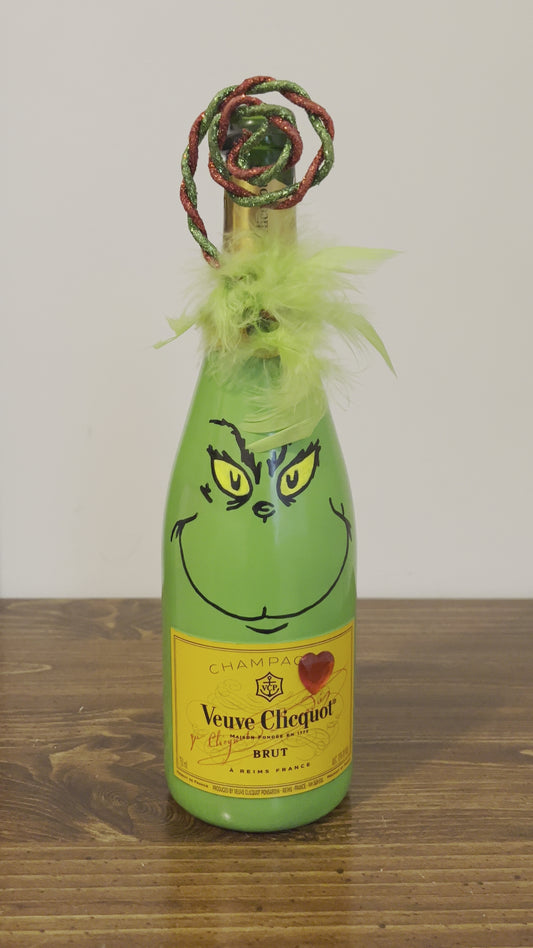 Painted Grinch Bottle