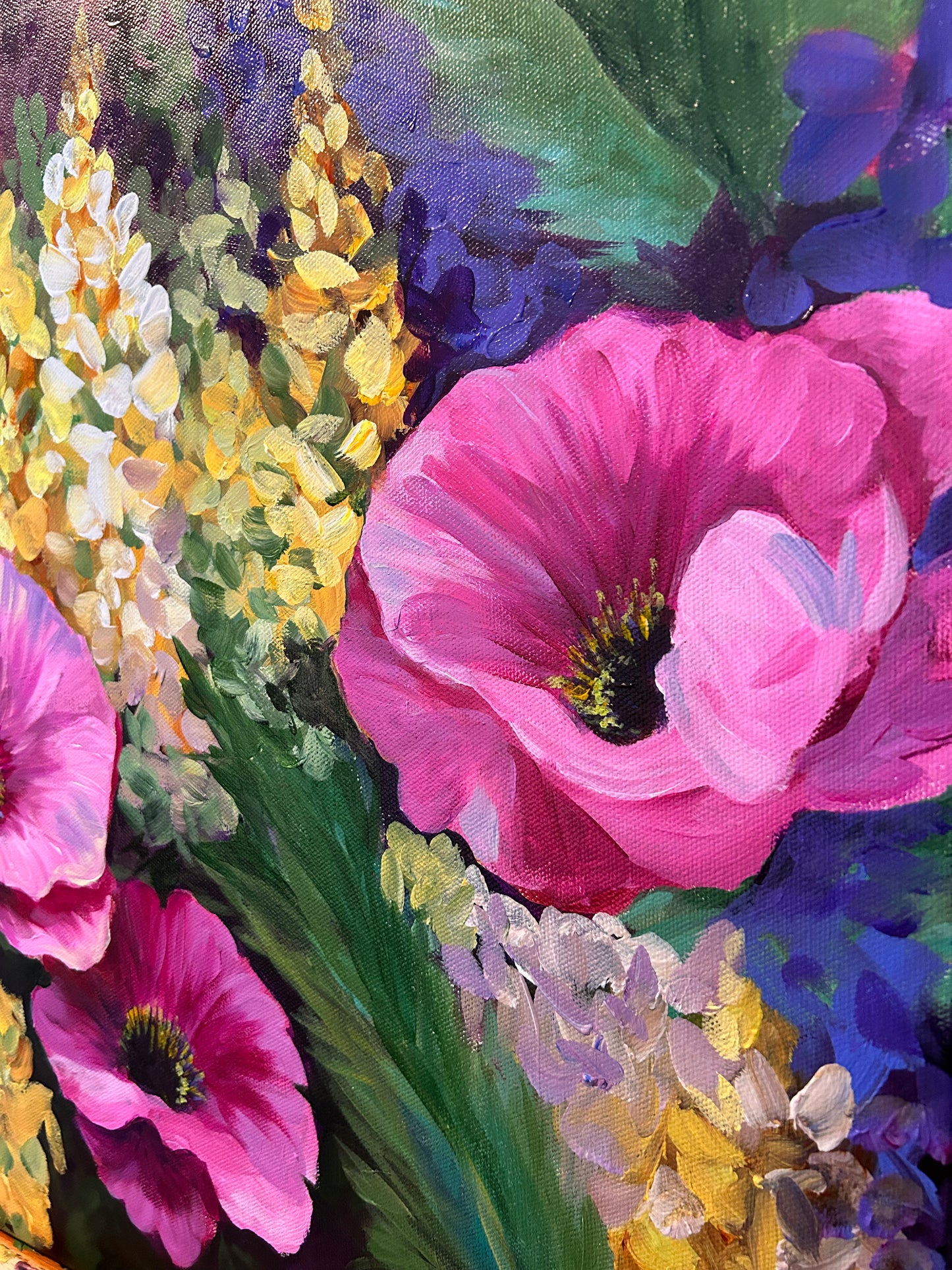 Pink Poppies and Snap Dragons